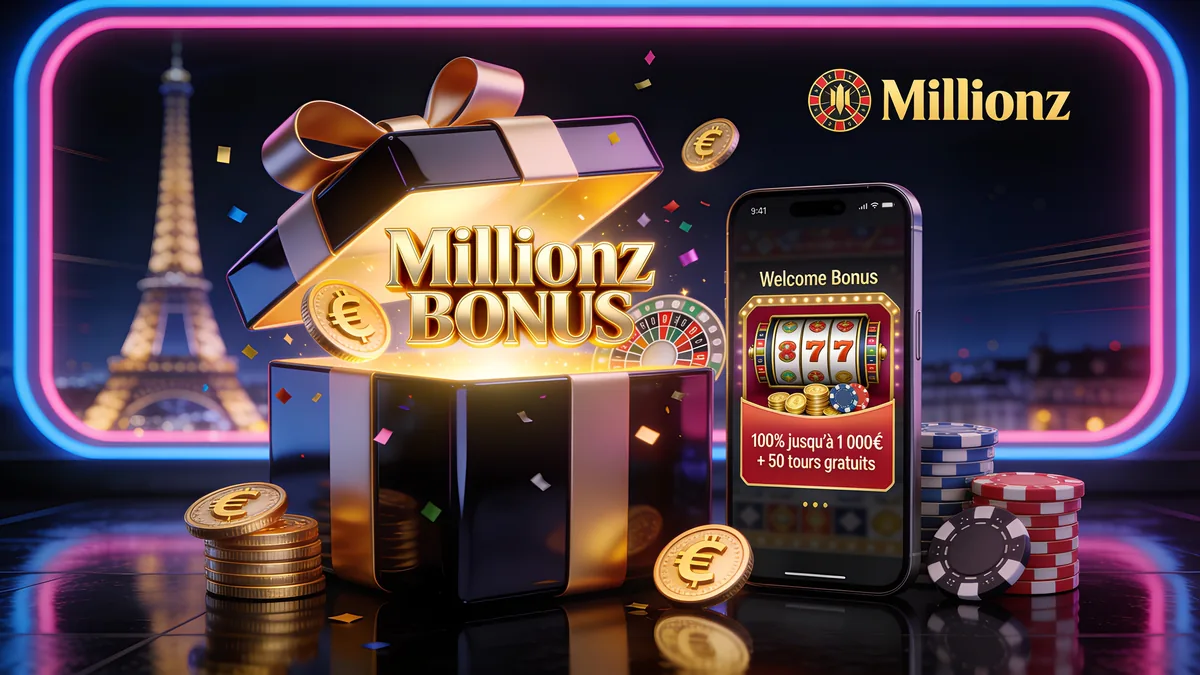 Bonus de bienvenue Millionz Casino : 100% jusqu’à 1 000€ + 50 tours gratuits : guide millionz casino pour les joueurs en